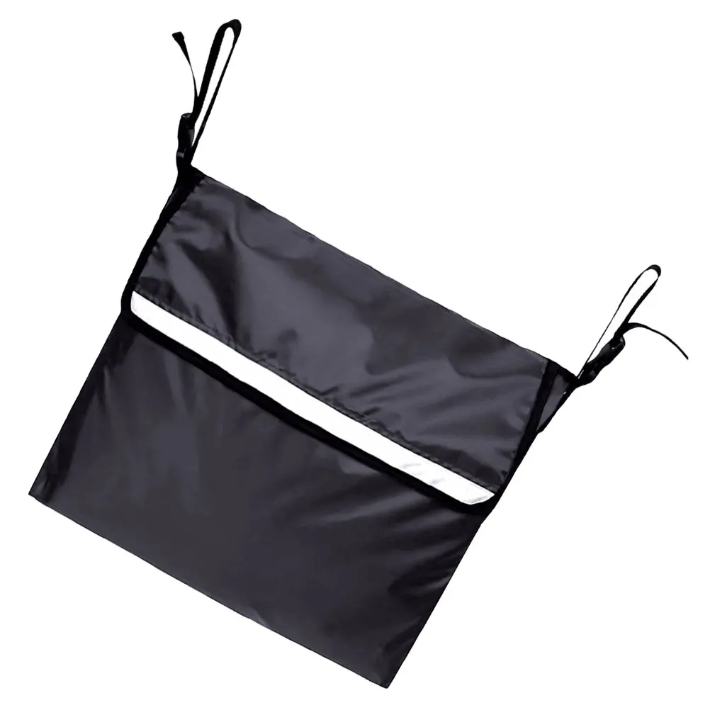 

Waterproof Wheelchair Storage Bag Large Capacity Organizer For Elderly Rear Hanging Pouch Durable Oxford Fabric Black Square