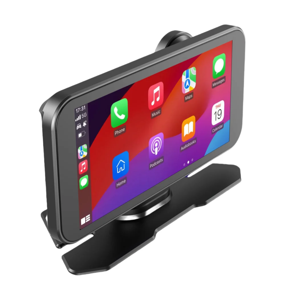 4K DVR 6 Inch Wireless CarPlay & Android Auto Dash Cam Bluetooth Audio GPS Navigation Dashboard Dual Lens Video Recorder