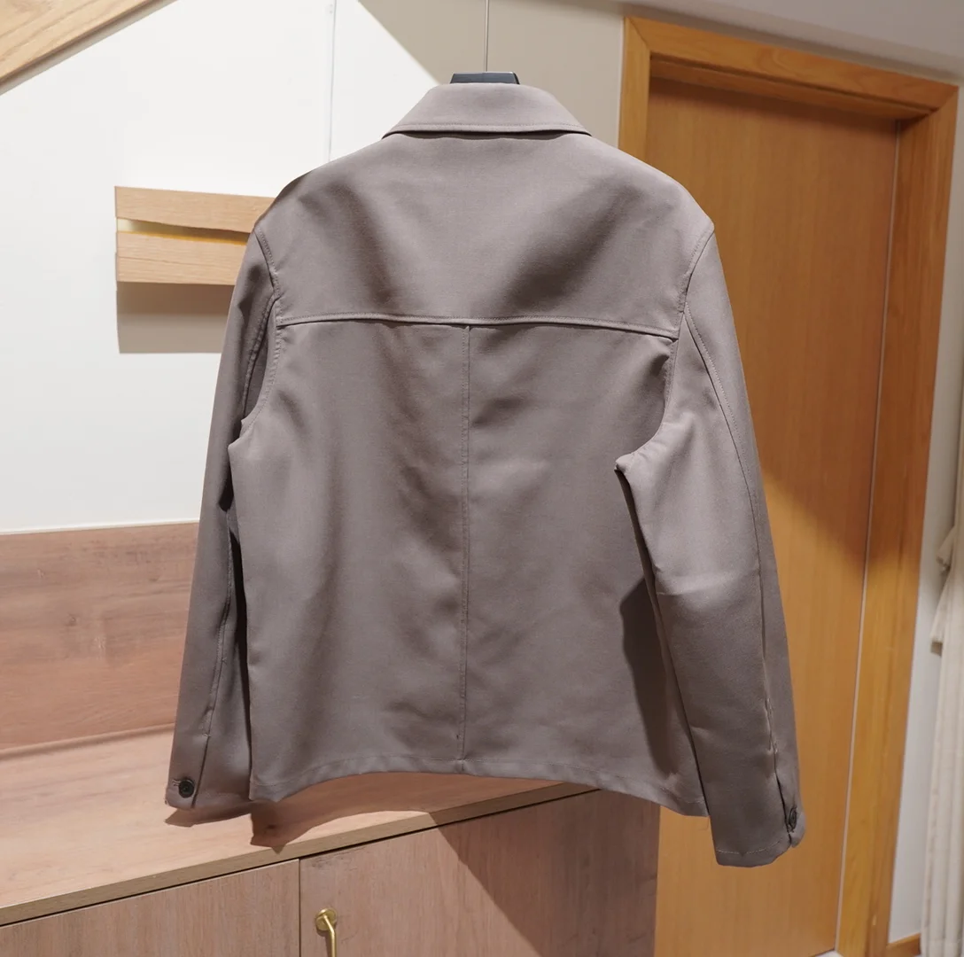 الأزياء الأوروبية والأمريكية للرجال الرجعية طية صدر السترة عمال نمط سترة قصيرة مزيج الصوف معطف بلون الصلبة