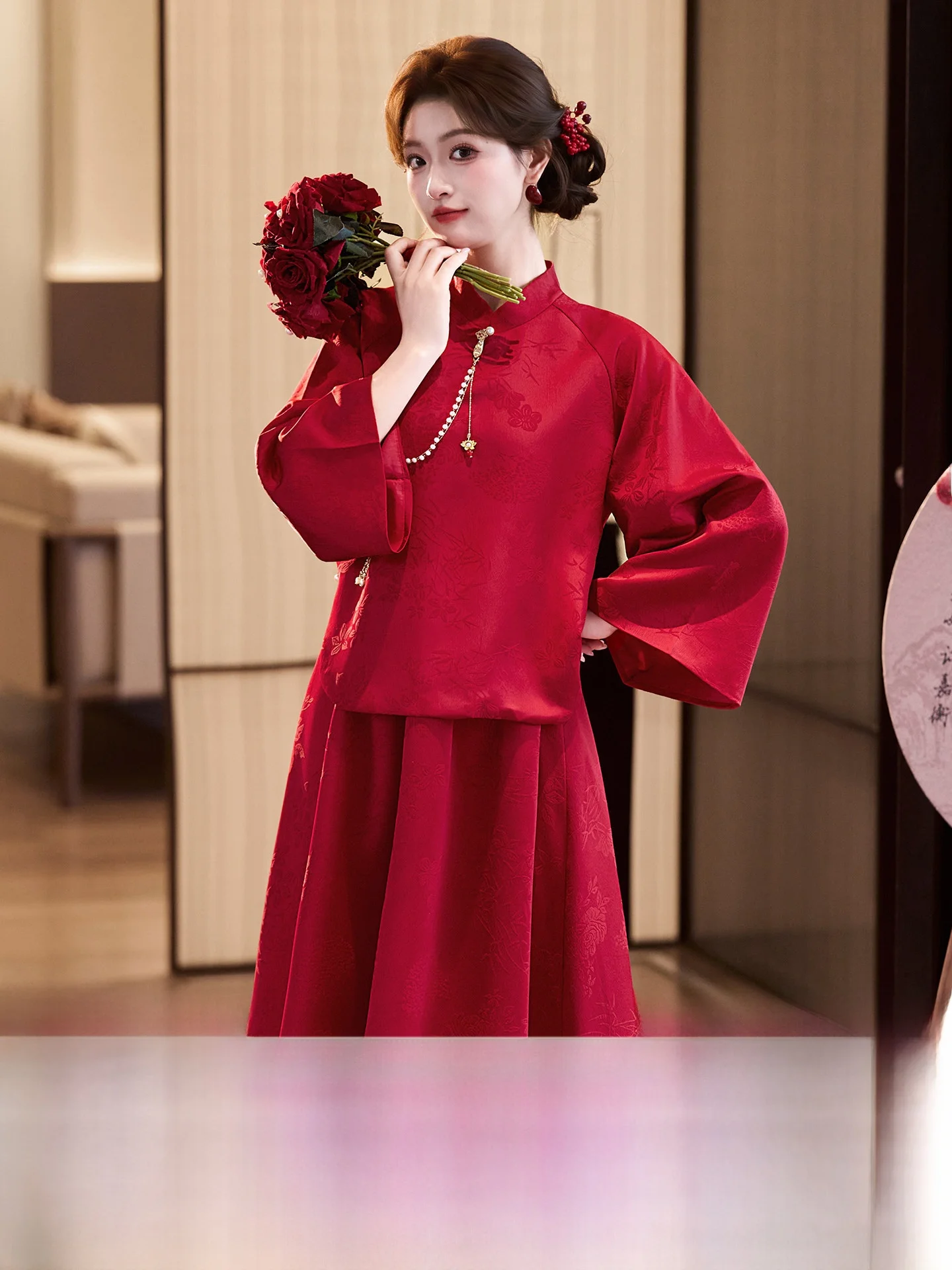 

Wedding Dr plus Size Ele Luxury Long Sve A-Line Gown for Engagement And Wedding Ceremony Polyester Fabric Zipper Sle