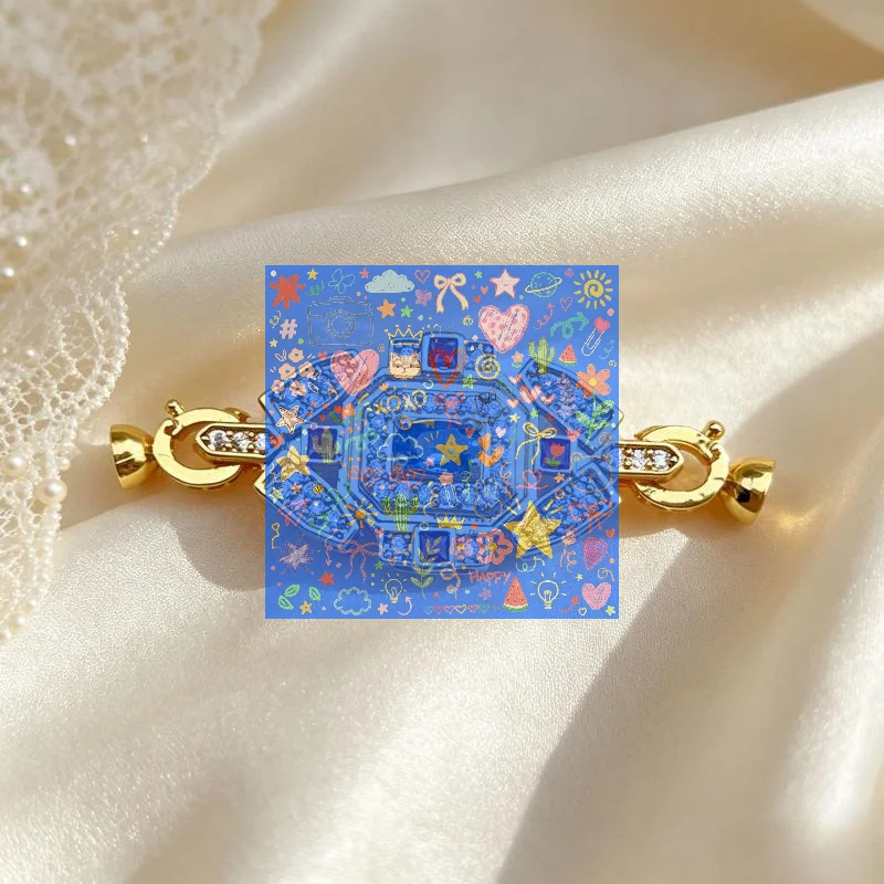 Copper-Plated High-End Light Luxury Gem Pearl Sweater Chain Extension Buckle Diy Jewelry Making Materials Accessory