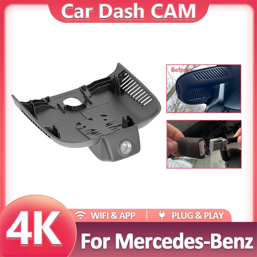 

Car Dash Cam for Mercedes-Benz GLB AMG GLB 35 GLA 200 EQA EQB (X247) 2023 2022 2021,Plug and Play Dash Camera 4K Car DVR