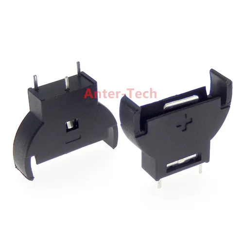 Imagen 2 del producto 5 uds plástico negro CR2032 3V celda moneda batería soporte caja cajas de batería