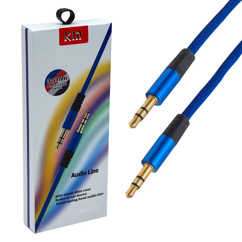 POWERMASTER PM-3778 3.5 MM MALE/MALE DARK BLUE STEREO AUX CABLE