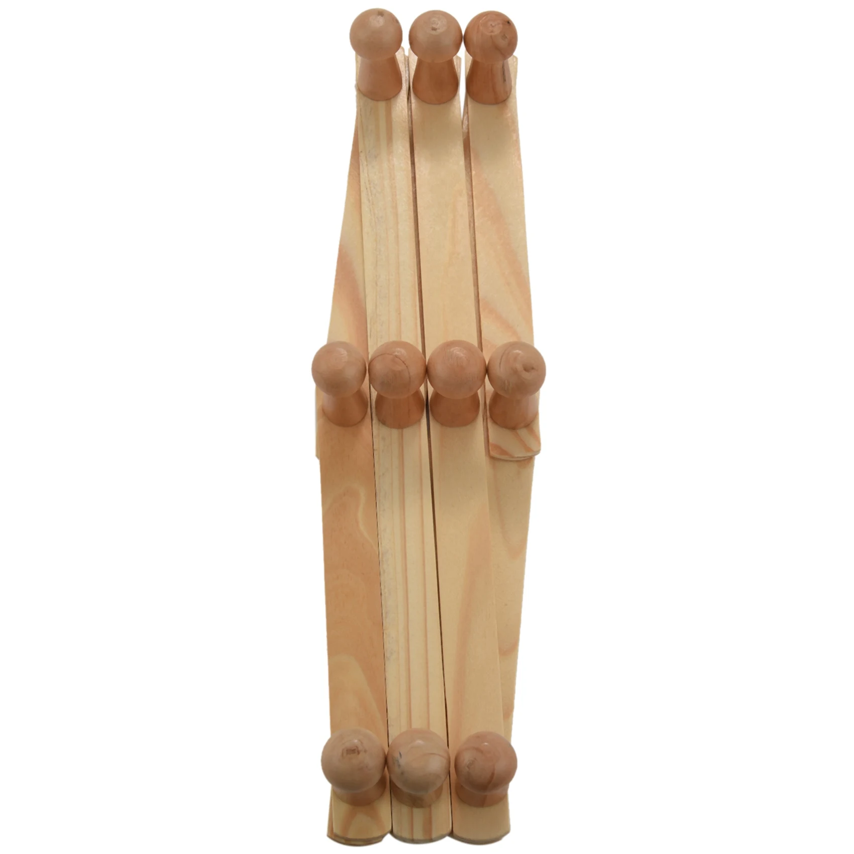 Accordion Wall Hanger 10 Hooks Pack Of 2 Natural Wood Wall Mounted Expandable Accordion Peg Coat Rack Hanger 2 Pack