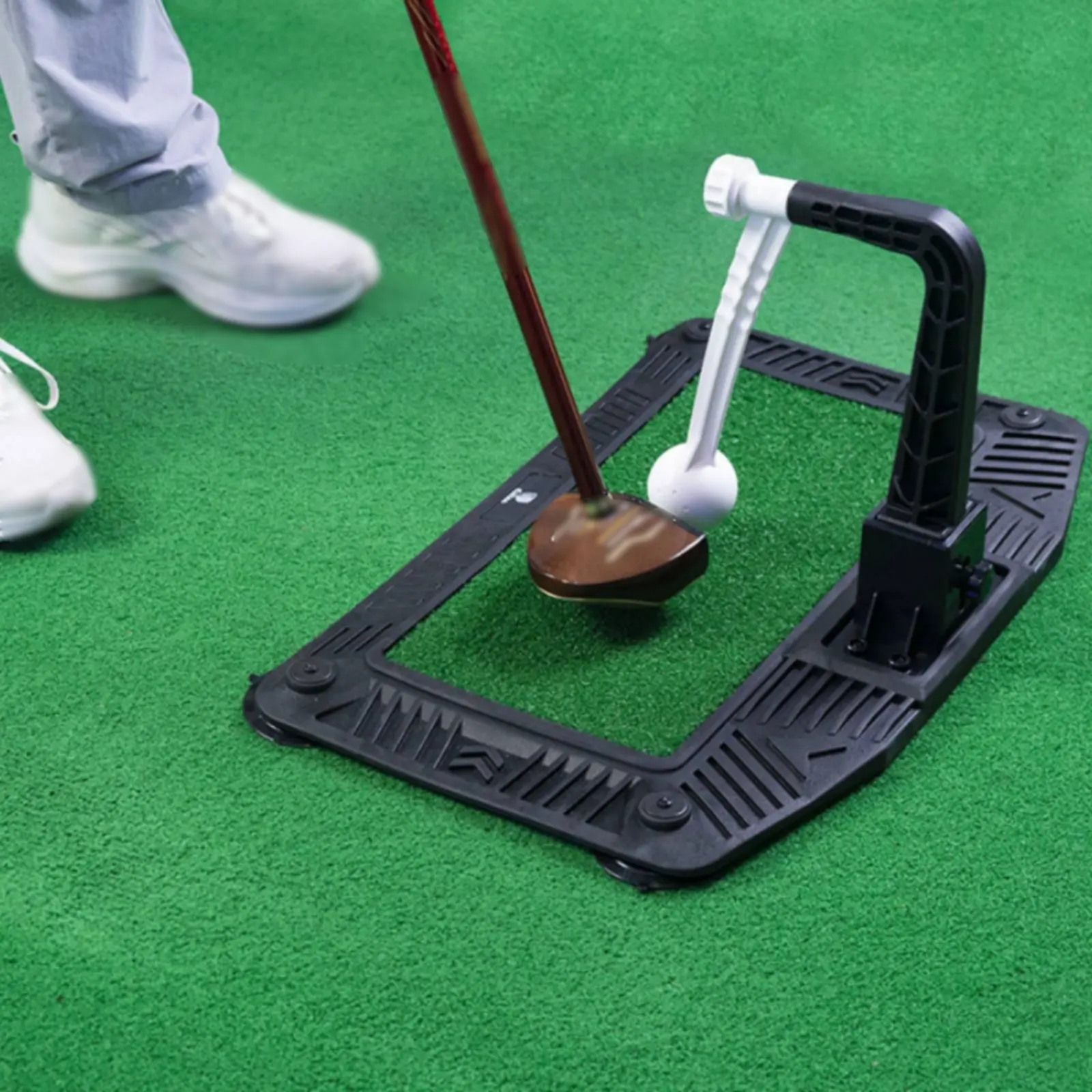 

360 Degree Golf Practice Aid Portable Design Adjustable Height Golf Practice Aid Sports Gear Realistic Ball Feel Long-Lasting