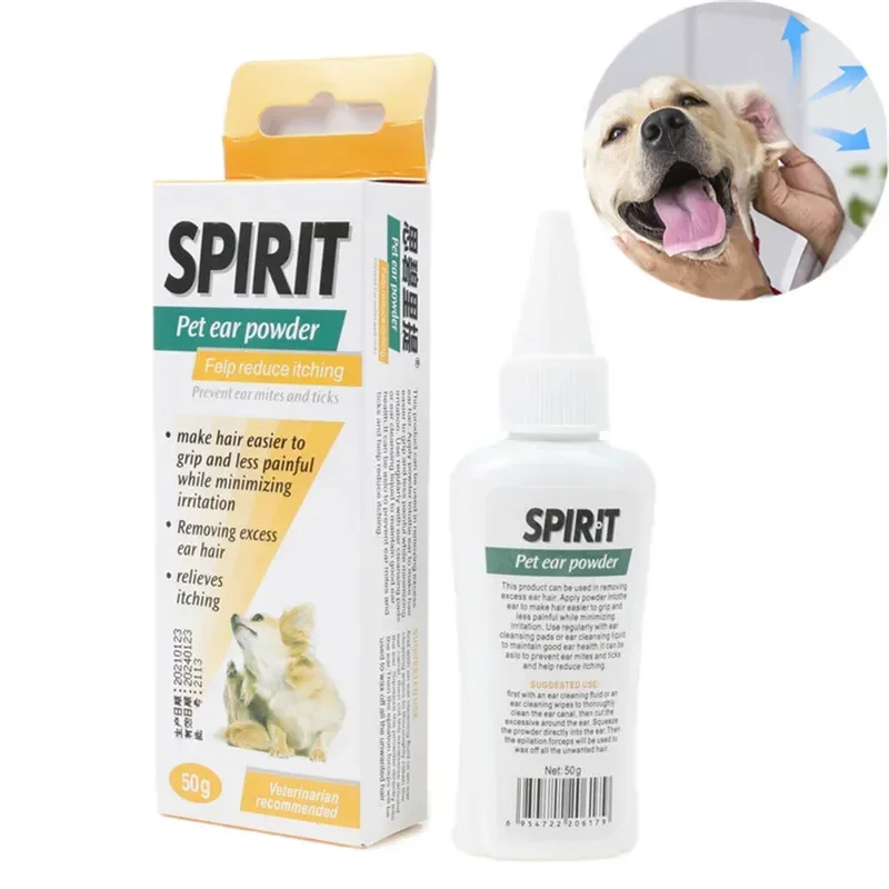 Pet Ear Cleaner Pet Ear Excess Hair Removing Powder Healthy Care Anti-mite Anti-ticks Cleaning Supplies Dog Product Pet Ear Care