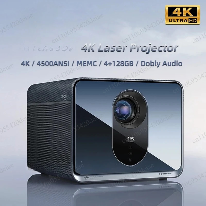 Best Projector for Large Memory Home Theater TVs Formovie X5 Pro 4K Laser 4500 ANSI Lumens ALDP Android Smart Projector 128GB