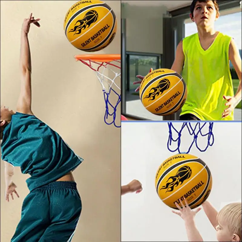 Soundless Basketball Dribbling Indoor Soundless Dribbling Training Ball Safe Soundless Dribbling Basketball for Birthday Easter