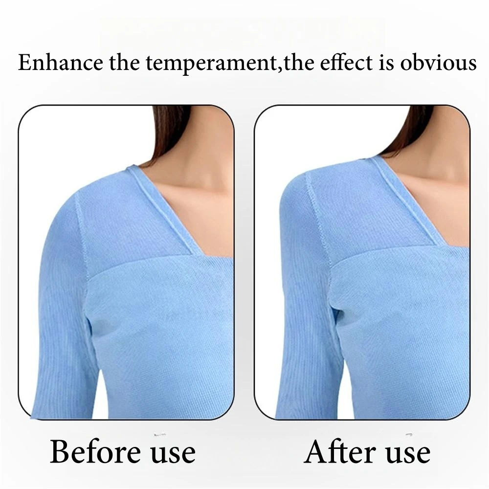 Women's Invisible Shoulder Pad Universal Soft Anti-Slip Silicone Shoulder Push-up Pad Reusable Shoulder Enhancer Sewing Supplies