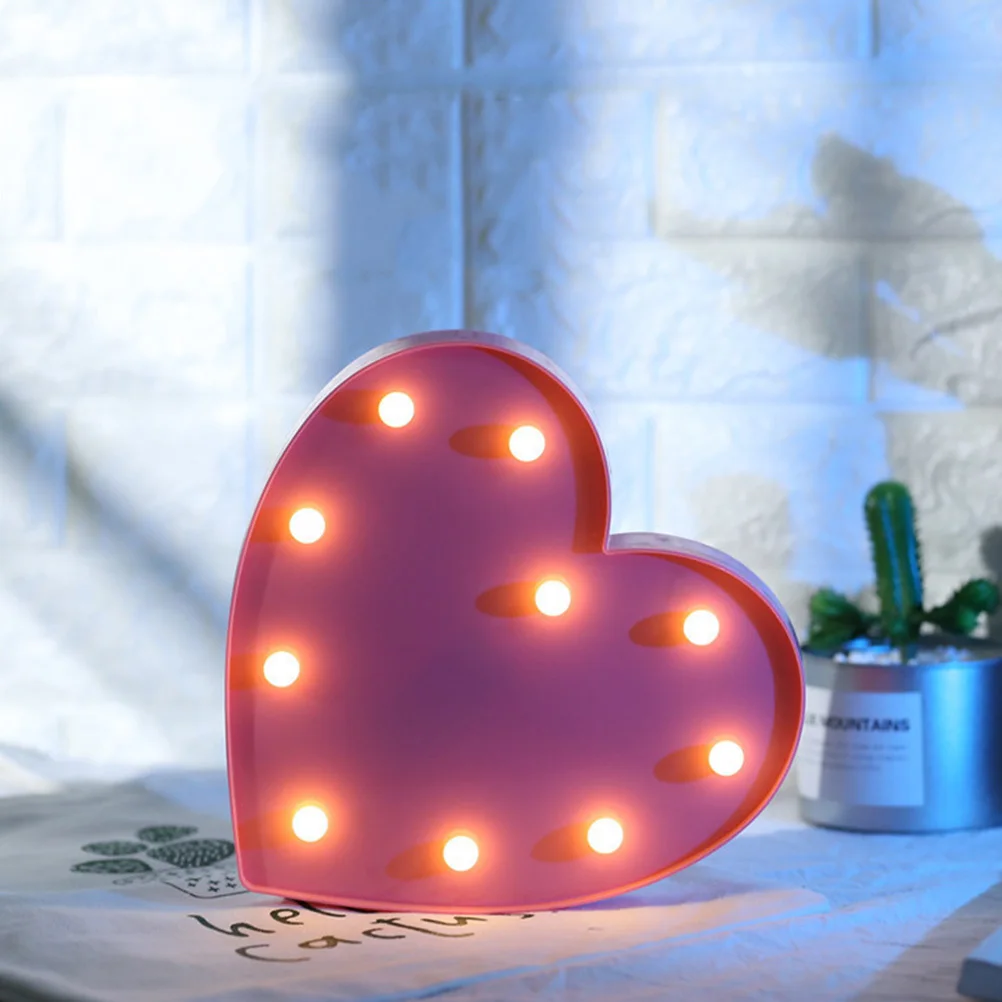

Led Love Heart Night Light Pink L Size Romantic Wall Table Decor For Valentine Birthday Party Wedding Room Heart Lamp