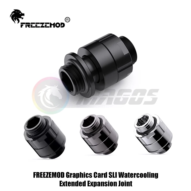 FREEZEMOD Muti Graphics Cards SLI-Bridge Extended Fitting Expansion 360° Rotatable 16-69mm Telescoping Watercooling, GSSJT-E2