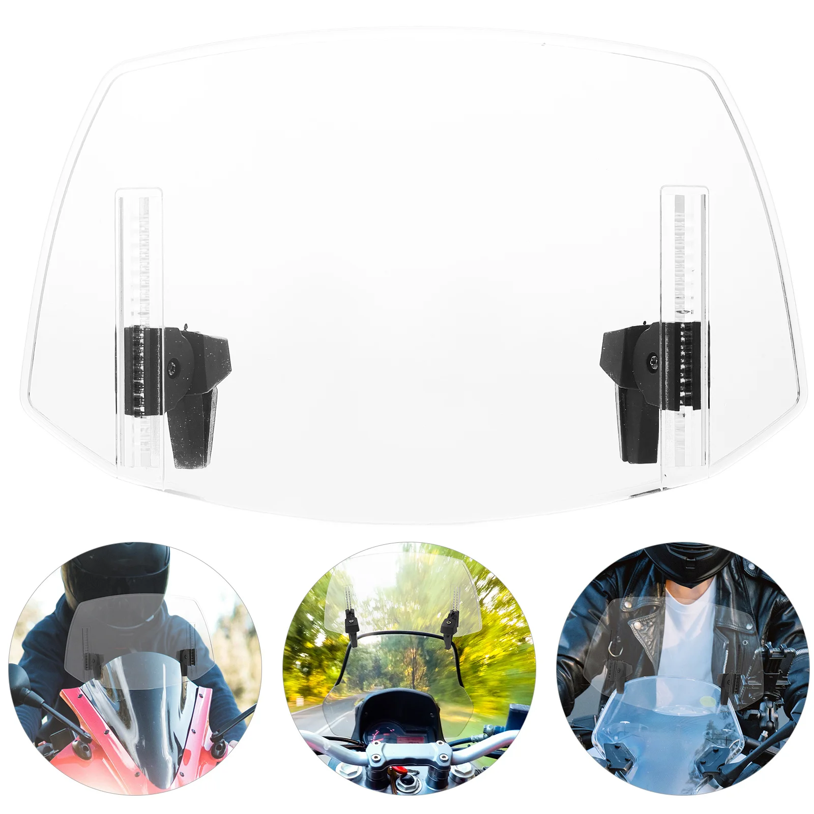 

Universal Motorcycle Windshield Front Wind Screen Wind Deflector Stable Riding Windscreen Extension Motorcycle Windshields