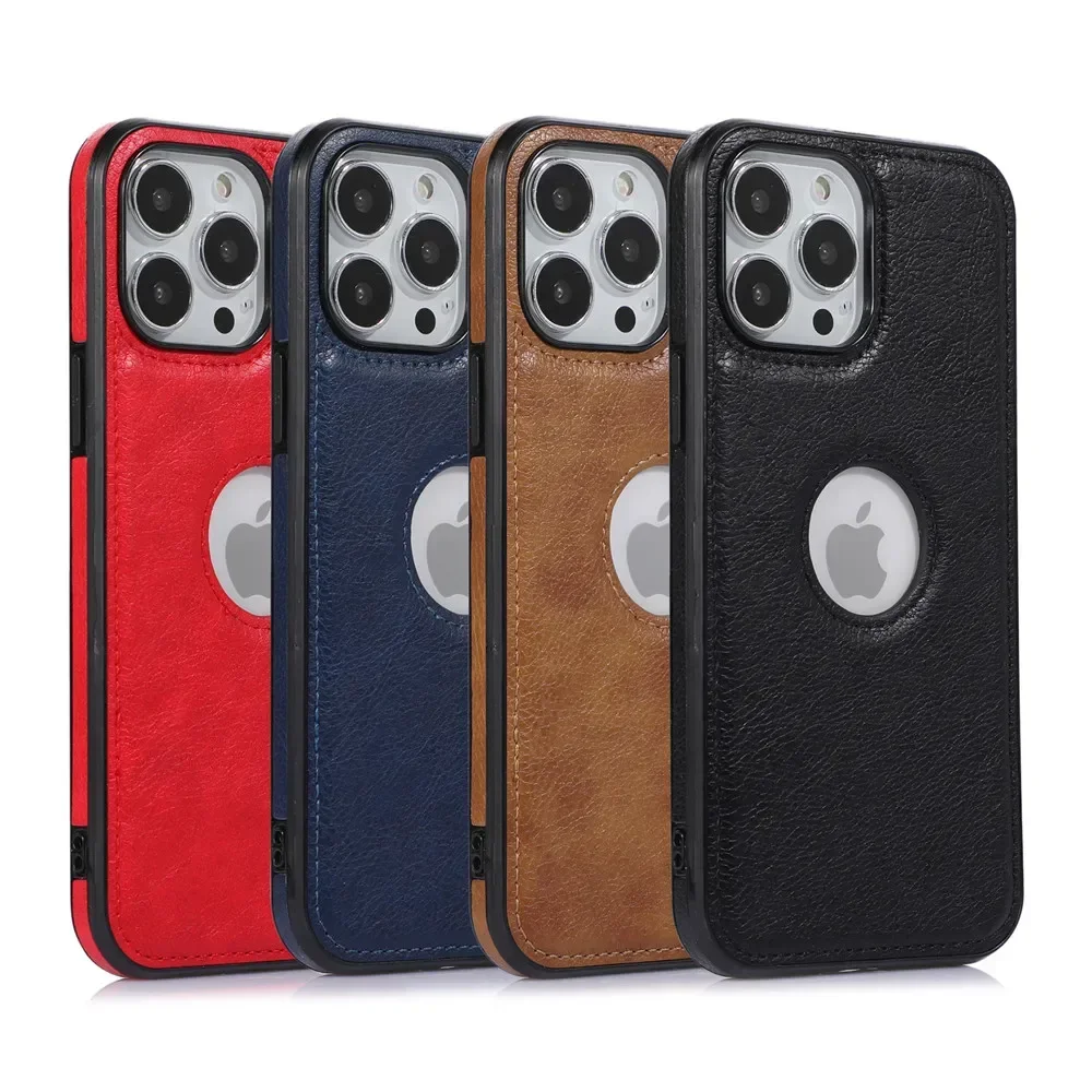 

Ultra Thin Slim Leather Phone Case For iPhone 16 15 14 13 12 11 Pro Max XS XR Plus Shockproof Bumper Soft Back Cover