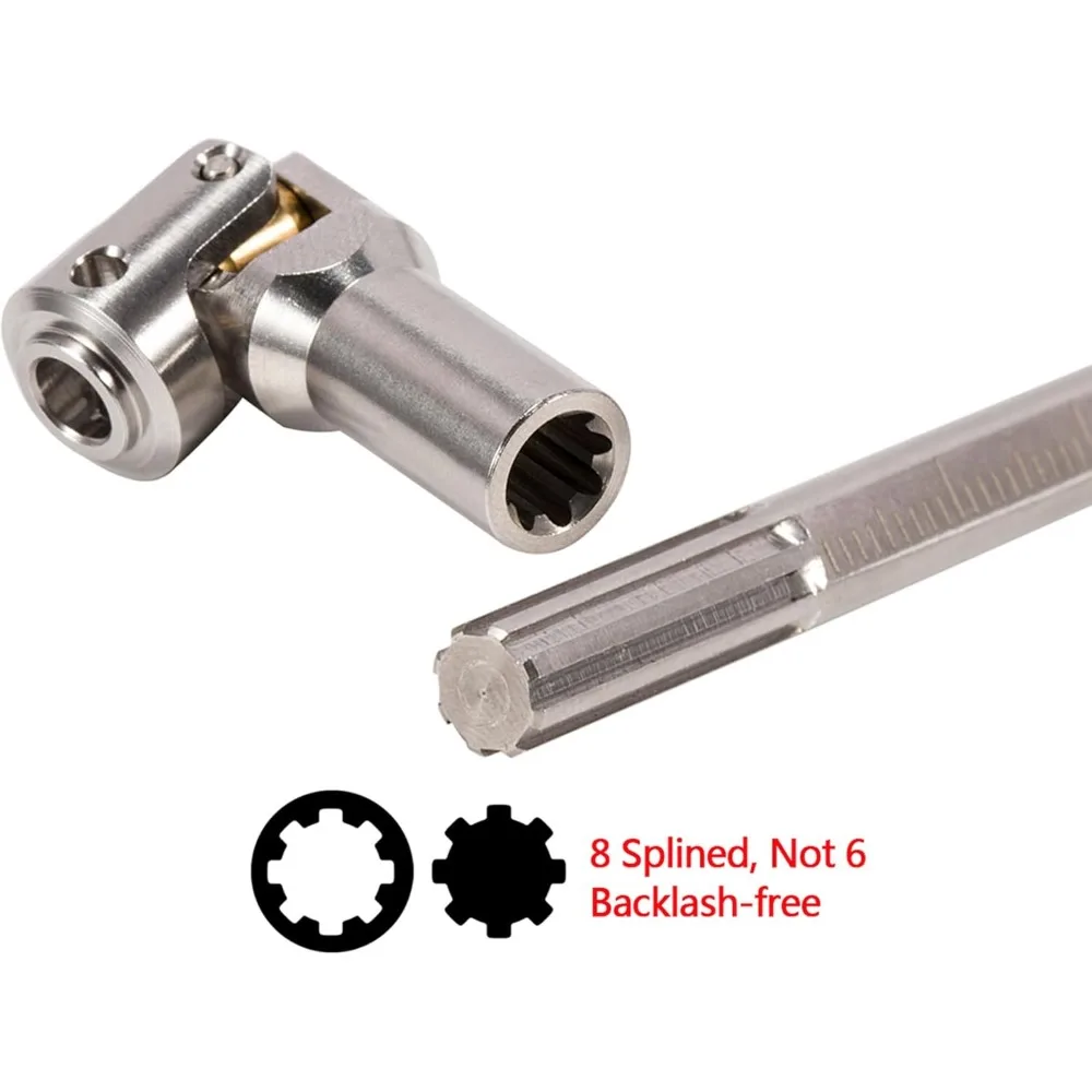 SCX10 Drive Shaft 2pcs,68-229mm Cut-to-Length Stainless Steel for 1/10 RC Crawler, LCG,GSPEED, Capra, Pro, Element, DIY (Silver)