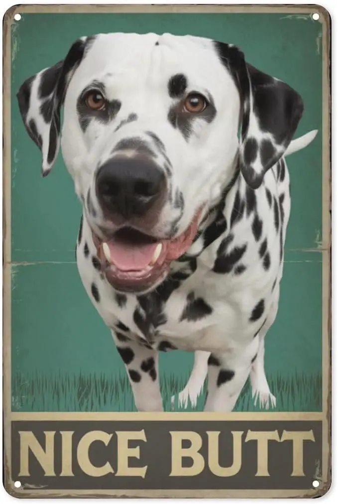 Dog Lover Humor Tin Sign 8X12IN Playful Metal Wall Art for Fire Station, Kids Room & Spotted Pet Decor sign