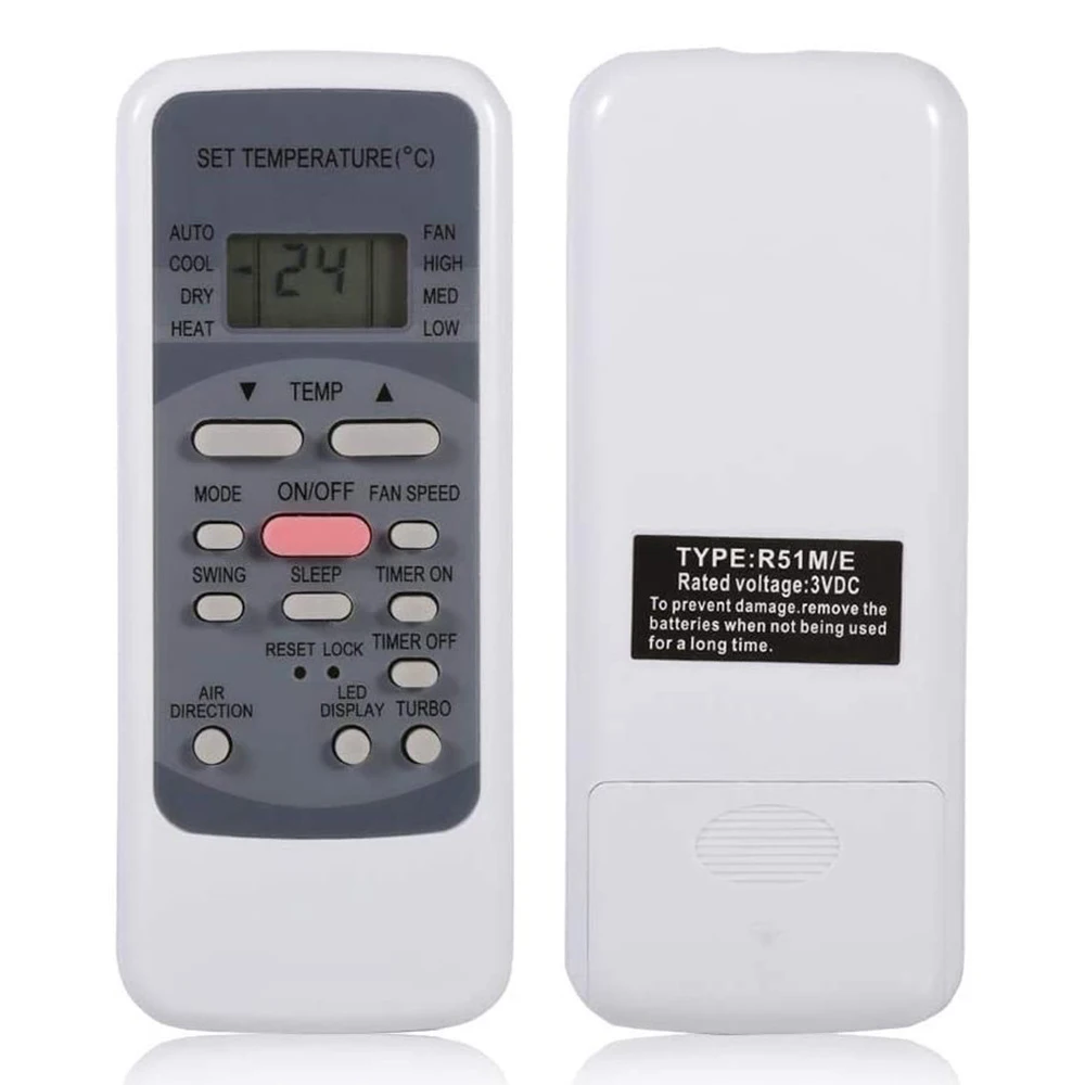 Air Conditioner Remote Control Replacement Remote for Midea R51M/E R51 R51C R51D R51F R51R R51DB English Key Panel