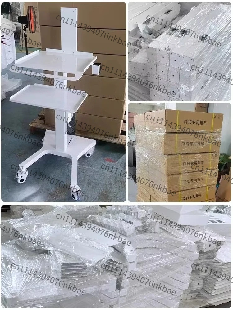 Medical Dental Scanner Cart, Mobile Trolley with Silent Wheels, Oral Clinic Laptop Desktop Holder Lab Hospital Equipment Cart
