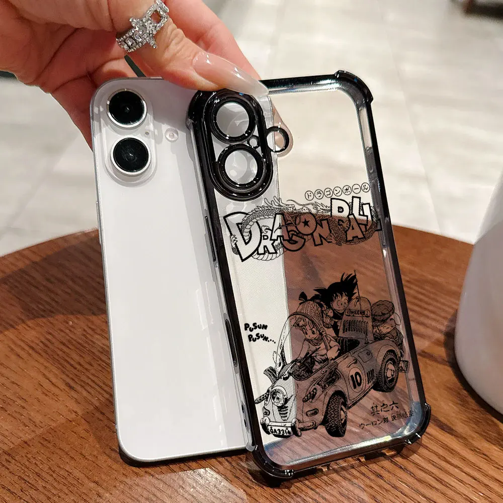Plating Phone Case For iPhone 17 17e 16 15 14 13 12 11 Pro Max X XR XSMax Mini Air Plus Anti-Fall Son Goku Dragon Balls Manga view 3