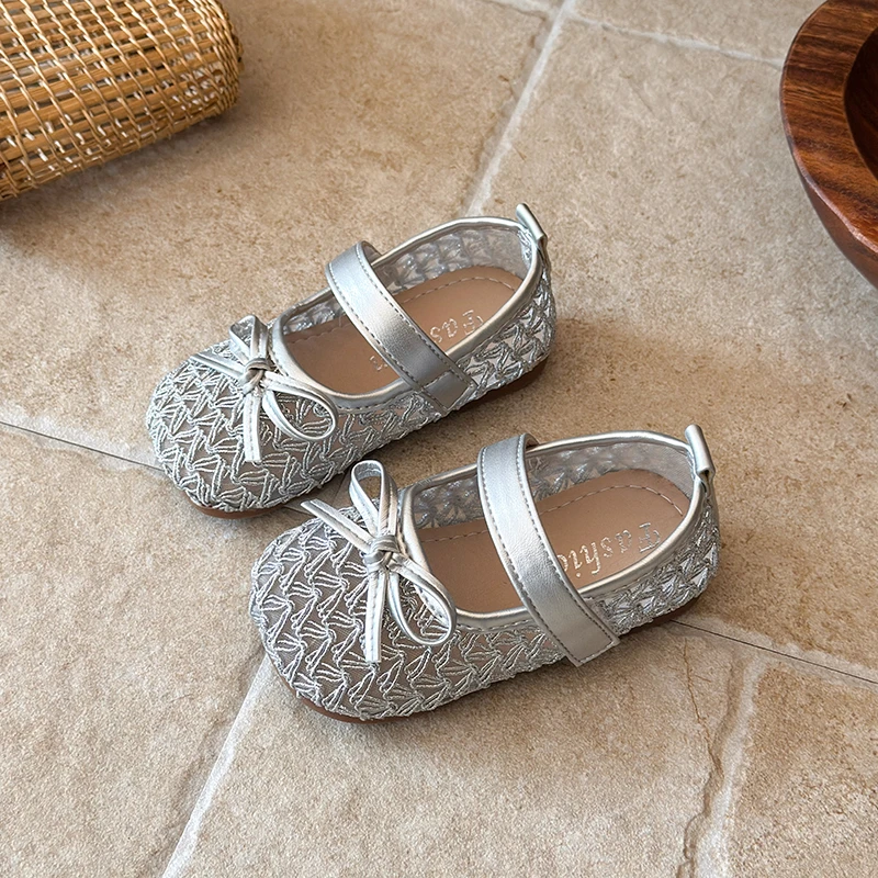 子供用メリージェーンシューズ-エレガントで可愛いリボン付き-女の子用バレエフラットシューズ-プリンセスファッション-キッズレザーシューズ-学校-結婚式-パーティー用