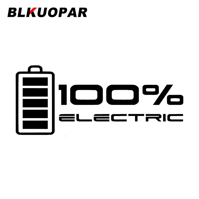 BLKUOPAR Battery Level 100% Car Stickers Electric Decal Occlusion Scratch Die Cut Bumper Windshield Car Accessories