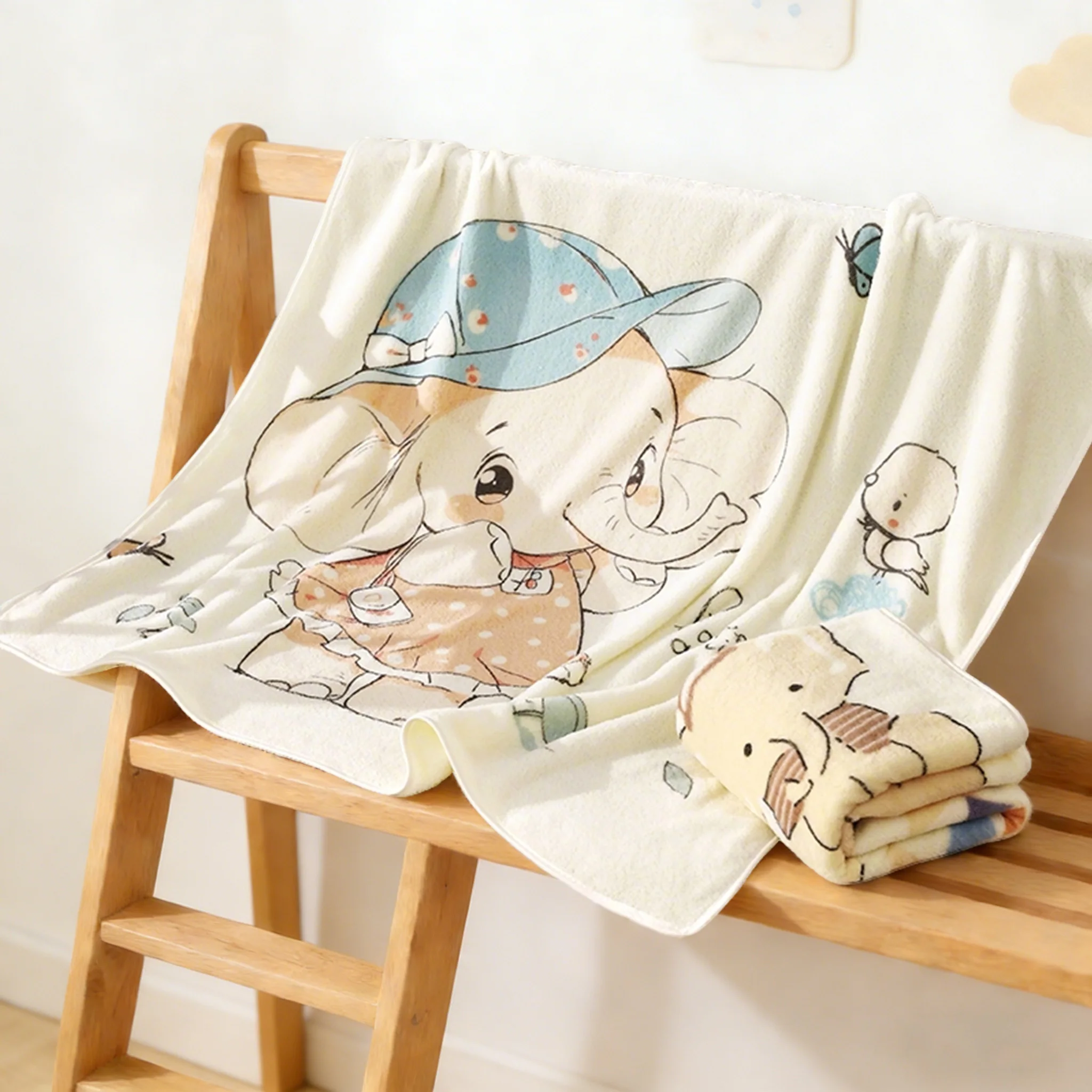 Children's Coverlet Baby Blanket Cute Cartoon Pattern Soft and Comfortable Children's Coverlet Air Conditioner Blanket