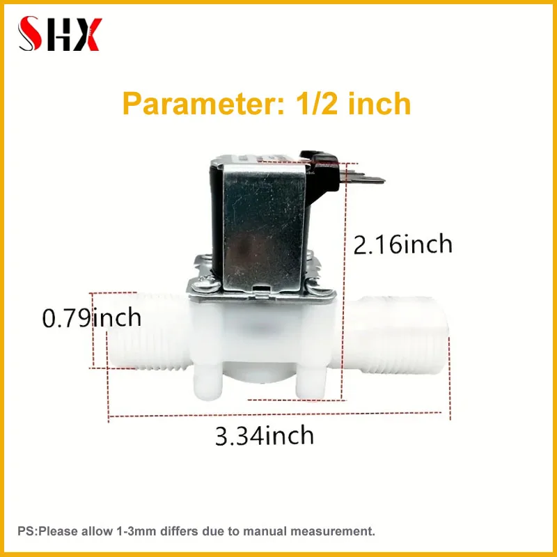 12V 24V 110V 220V normally closed solenoid valve External thread plastic normally open water valve for 0.02-0.8mpa pressure 1/2\