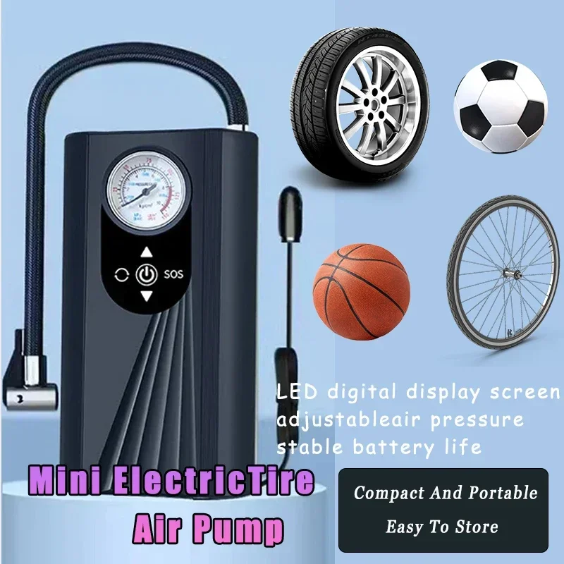 Wireless Air Compressor Air Pump Portable Tyre Inflator Electric Motorcycle Pump Air Compressor For Car Motorcycles Bicycles