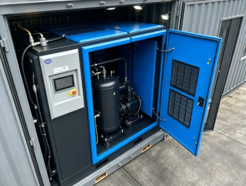 37KW 16bar High Pressure Screw Air Compressor, 380V Single Stage Industrial Rotary Compressor With PLC Motor & CE Certificate