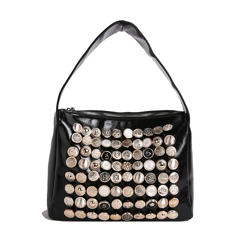 

2025 Stylish Tote Bag - Spacious Studded Shoulder Purse for Women, Chic Underarm & Handheld Work Bag, Fashion Everyday Carry