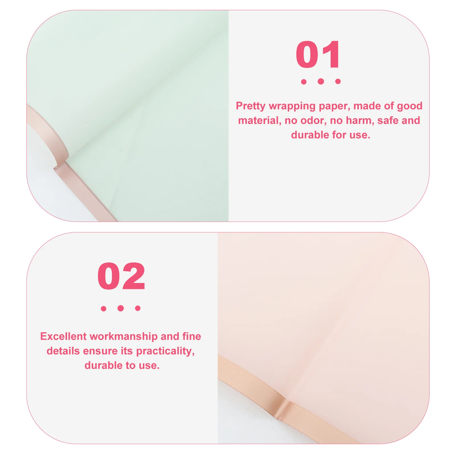 

100 Sheets Flower Wrapping Paper Waterproof Bouquet Packing Valentines Pearlescent Film Floral Material