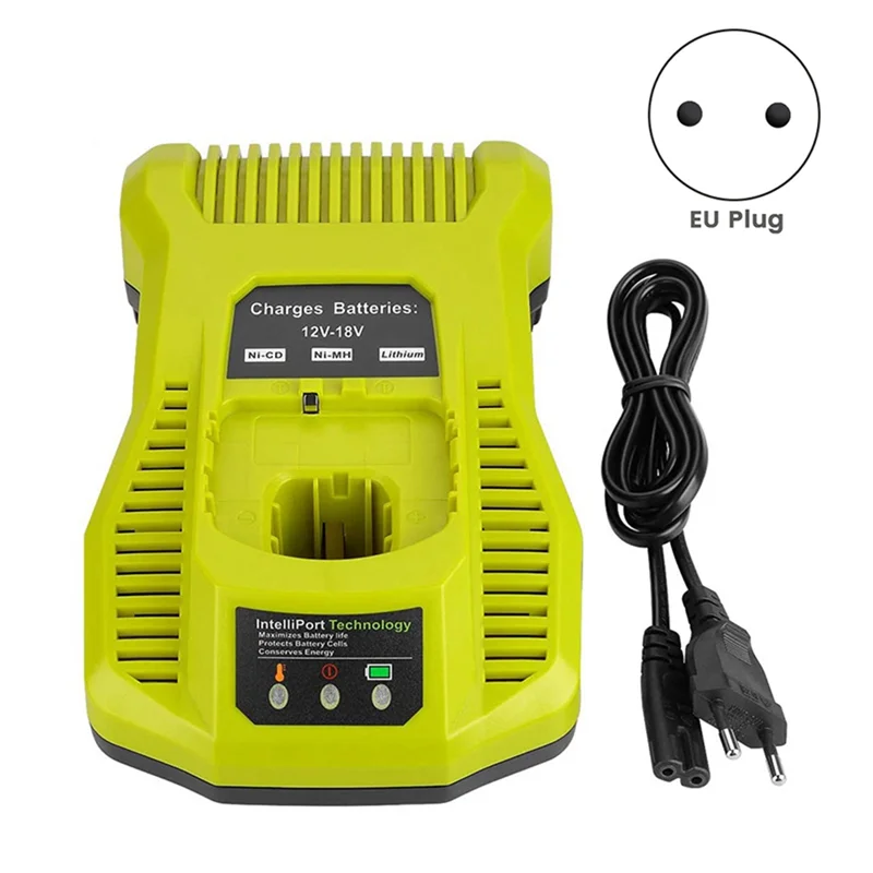 Replacement for Ryobi P108/P117 Ryobi Charger Can Charge 12-18V Nickel Lithium Battery EU Plug