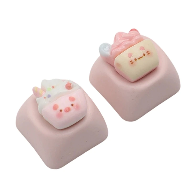 B2EF Cartoon Pig KeyCaps para teclados mecánicos encantadores resina esc keycap