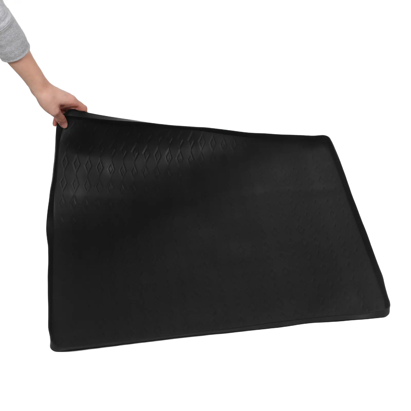 

Silicone Washer and Dryer Drain Pan Protective Mat with High-Elevation Edges Non-Slip Base for Laundry Room Floor Protection