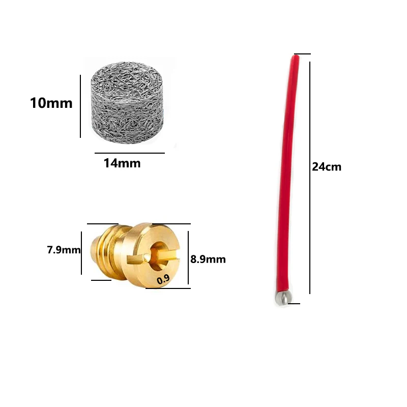 5PCS Foam Cannon Orifice Kit 0.9mm/1.0mm/1.1mm Thread Nozzle and Foam Maker Meshes with Colorful Foam Cannon Straw Filter Balls image 2