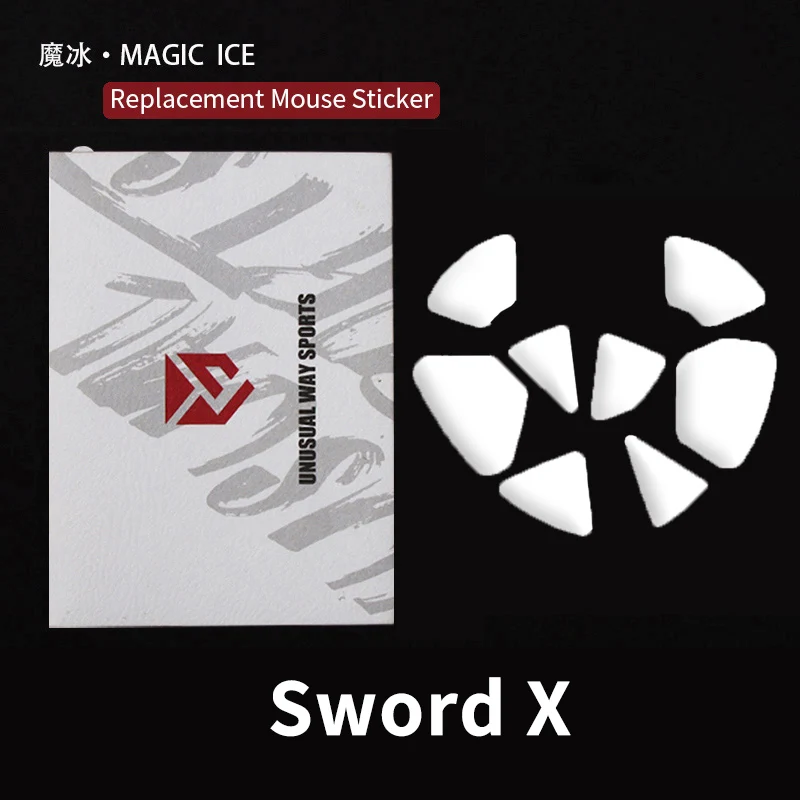 UnusualWaySports Mouse Skates Feet WLmous Sword X Jianlai Cambered Surface PTFE Anti Collapse Magic Ice Pink Black Silver Fox