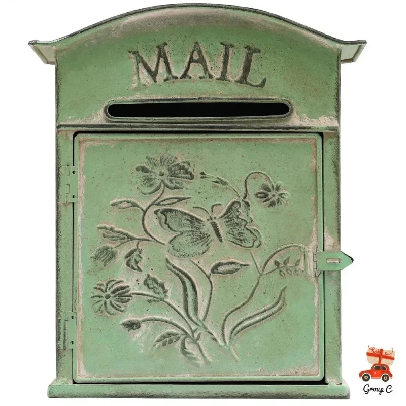 Wall Mounted Mail Boxes for House Gates Iron Post Box Art Mailbox Parcel Delivery for Home Garden