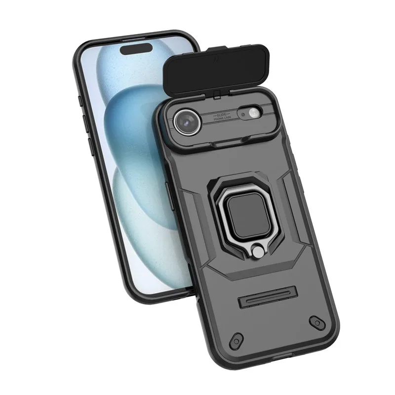 Voor iPhone 17 Air Case Slide Camera Telefoonhoesje Voor iPhone 17 Air iPhone 17 Pro Max Cover Armor PC Schokbestendige achterkant Cases