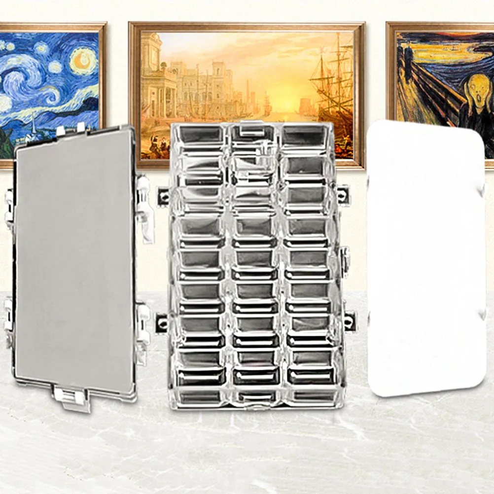 

24 Compartments Moisturizing Pigment Box Color Tray Paint Trays Folding Palette Painting