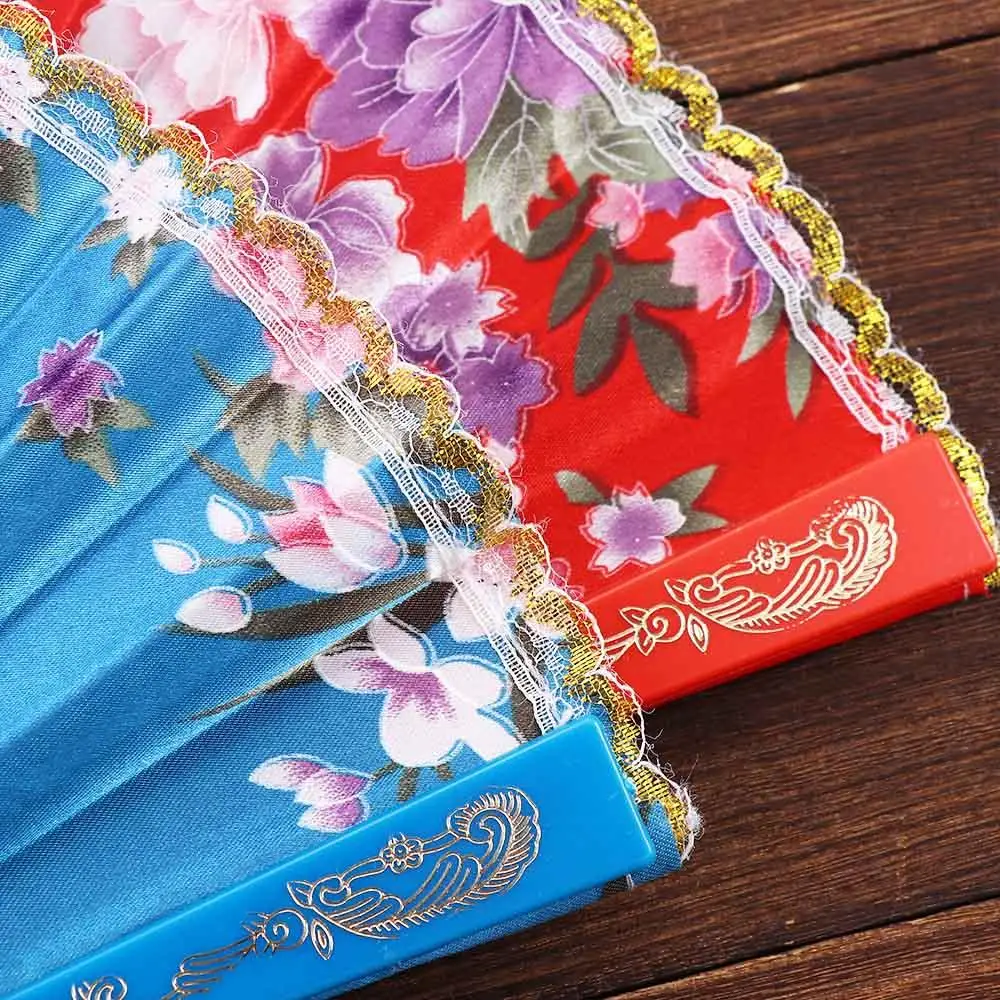 Party Gifts Pattern Hand Held Wedding Party Art Craft Chinese Style Photo Prop Tool Hand Held Flower Fan Dance Fan Wedding Fan