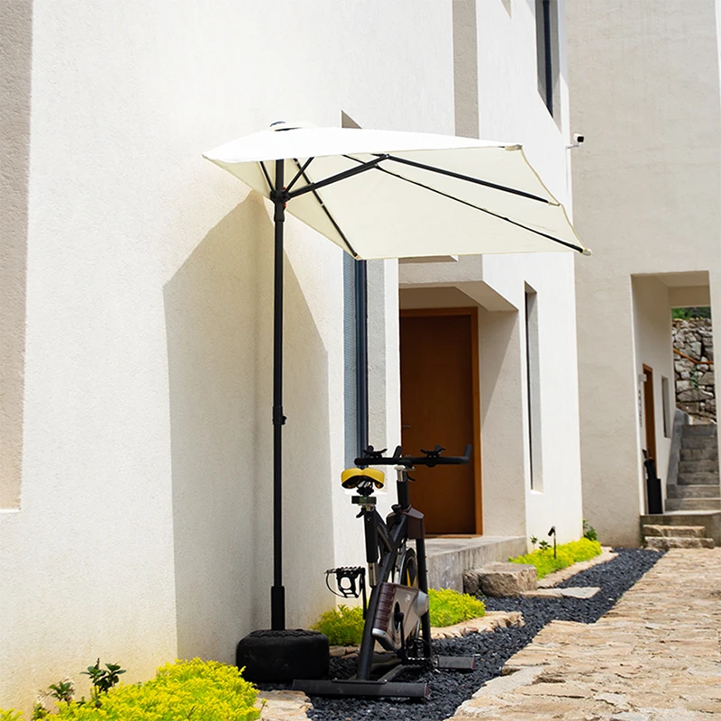 Outdoor half umbrella against the wall parasol garden balcony unilateral umbrella cafe side umbrella outdoor stall beach umbrell