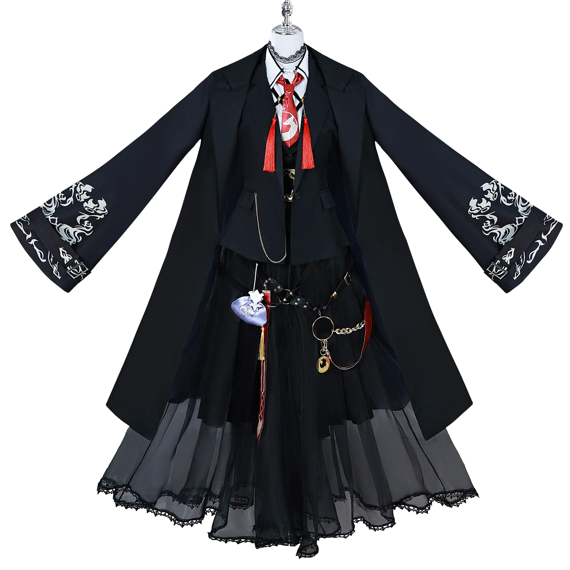 Game Vulpisfoglia Cosplay Costume Arknights Coat Skirt Necktie Outfits Accessories Halloween Uniform Carnival Clothing for Women