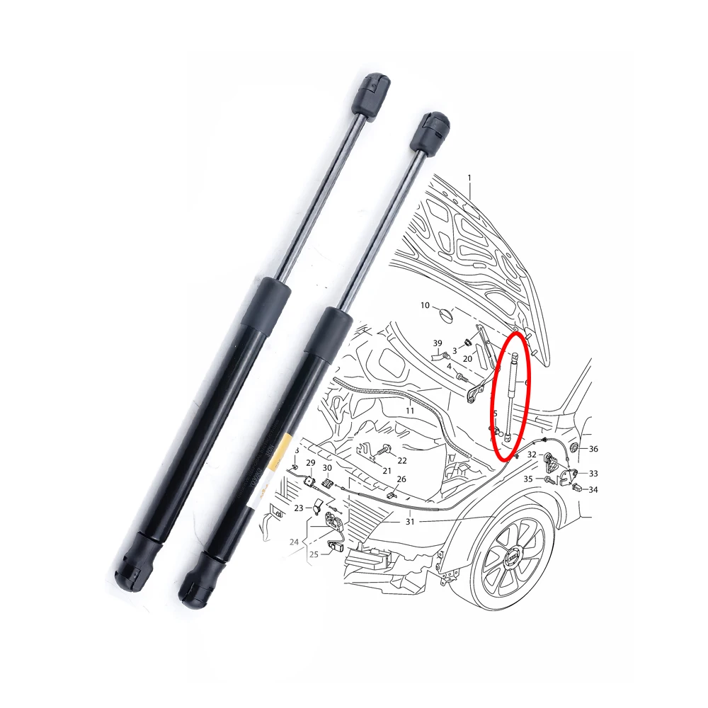 

2 шт. газовая пружина капота двигателя для AUDI A6 C7 4GH 4GJ 4G2 4GC A6 C7 Avant 4G5 4GD A7 Sportback 4GA 4GF 4G8823359A