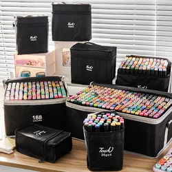 24-262 Colores Markers Brush Pens Set Painting Drawing Manga Highlighter School Art Supplies For Artist Korean Stationery