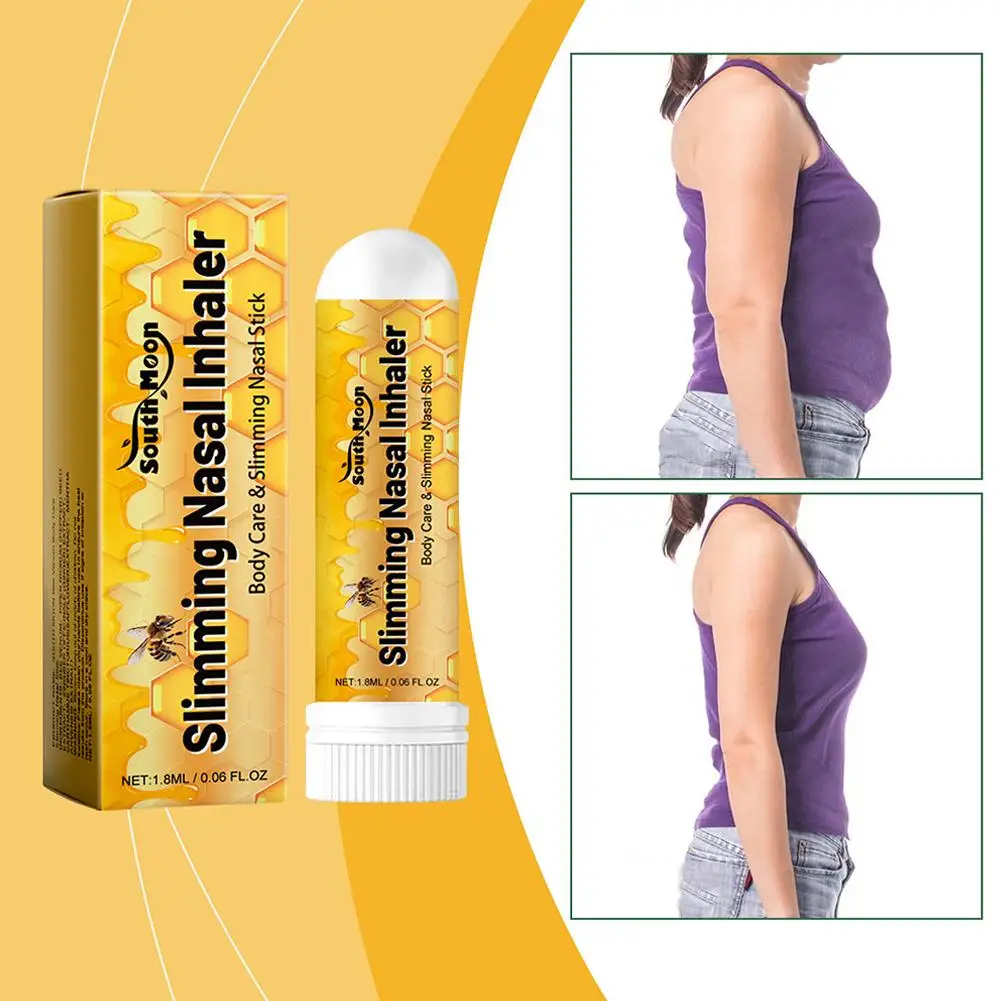 South Mon Bee Body Slimming Nasal Stick Inhaler Remove Abdomen Cellulite Fat Burning Weight Lose Herbal Detoxifying Nose Stick