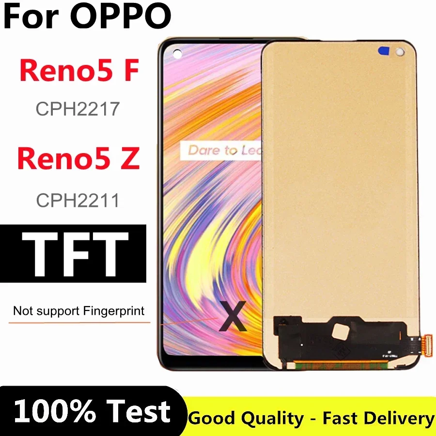 6.43'' TFT For Oppo Reno5 F Reno 5 F LCD Display Screen Touch Panel Digitizer For Reno5 Z 5Z Reno5 F 5F lcd CPH2217 CPH2211