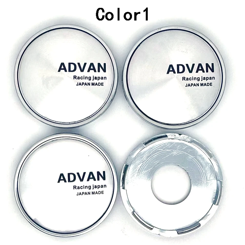 4PCS/Lot 63MM 3color Car Wheel Center Hub Caps for ADVAN Racing Logo Chrome / Black Car Styling Accessories