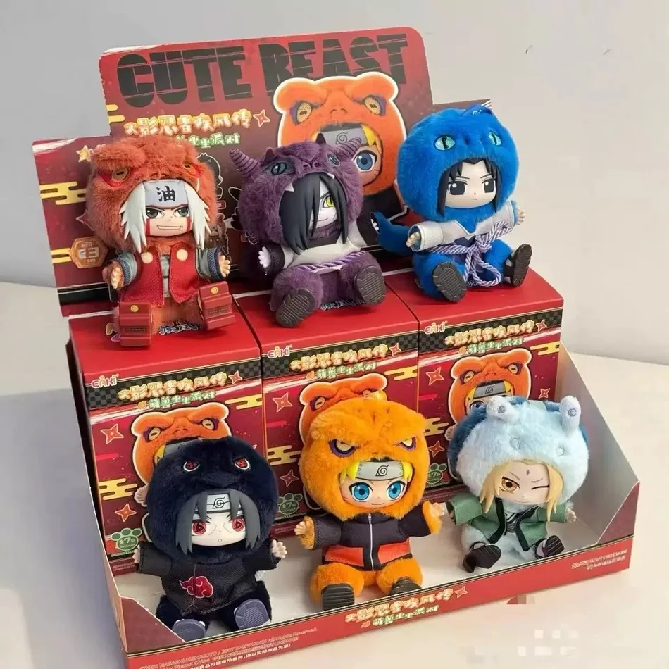 

Hot Sale Original EAKI Naruto Blind Box Series 2 Cute Beast Party Series Vinyl Plush Cartoon Figure Pendant Trendy Toy Doll Gift