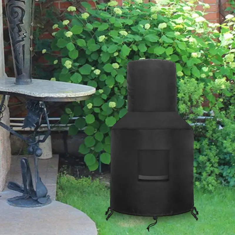 Outdoor Fire Pit Cover Chiminea Protector Accessories Multifunctional Fire Pit Protective Cover Patio Fire Pit Heater Cover