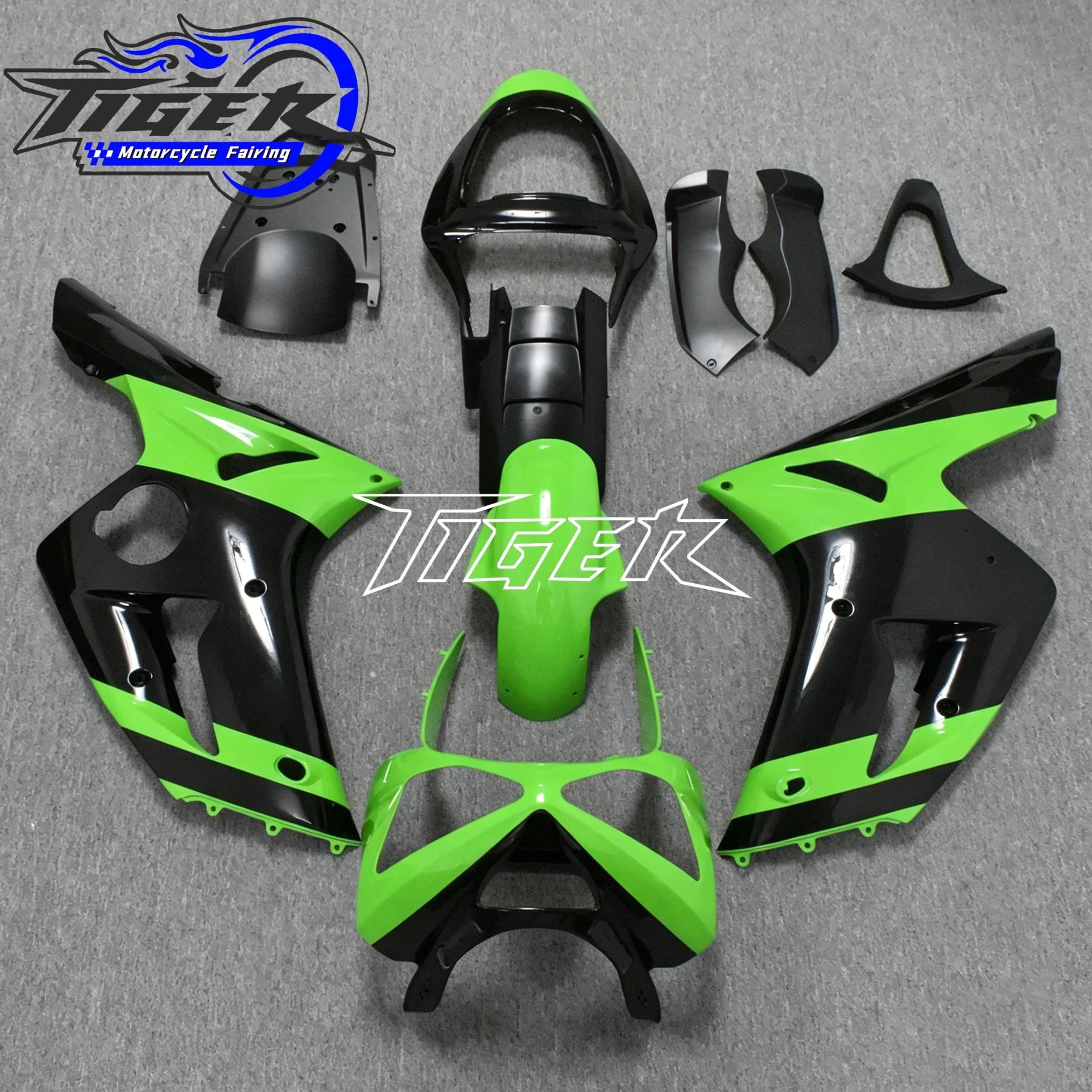 ABS Injection Motorcycle Fairing Kit Fit For KAWASAKI ZX-6R ZX6R 636 2003 2004 03 04 Bodywork Set Custom Green